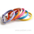 PU Cat Collar With Bells Elastic Candy Color